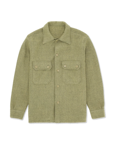 PEPPER OVERSHIRT IN LANA SAGE