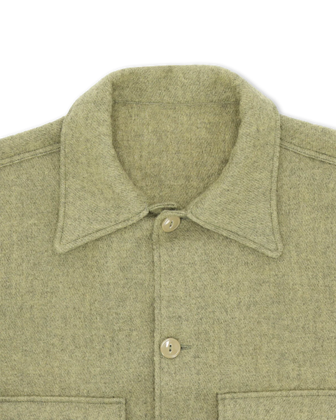 PEPPER OVERSHIRT IN LANA SAGE