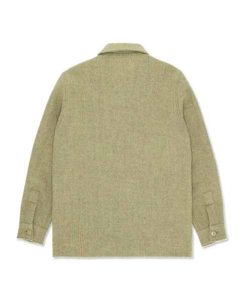 PEPPER OVERSHIRT IN LANA SAGE