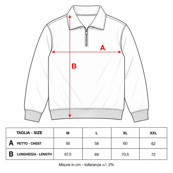 Sweatshirt zip in Grey Melange