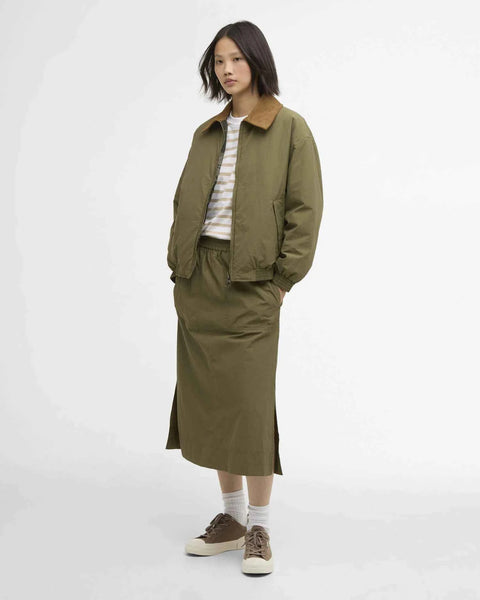 MAUREEN MIDI SKIRT BURNT OLIVE