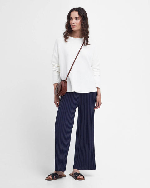 MAGLIONE GIROCOLLO MARINE WHITE