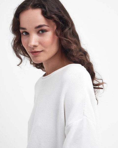 MAGLIONE GIROCOLLO MARINE WHITE