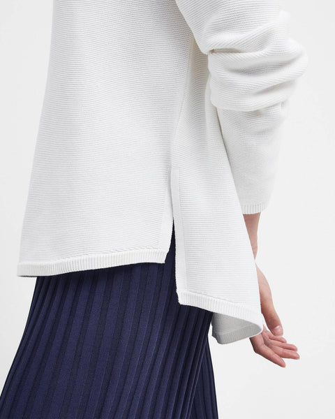 MAGLIONE GIROCOLLO MARINE WHITE