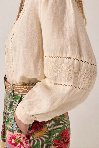 VIRGINIA BLOUSE Linen Solstice
