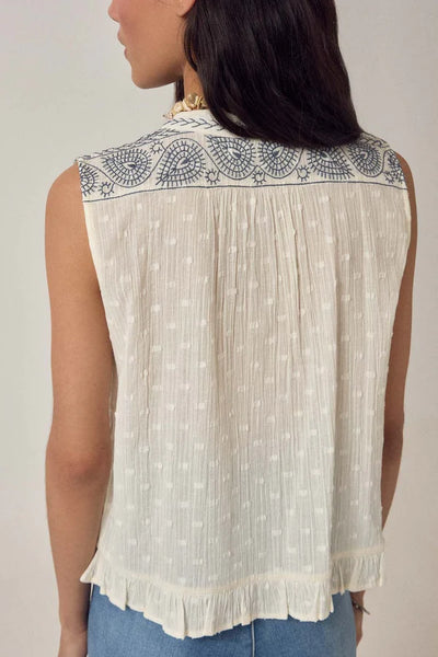 IRINA SLEEVELESS BLOUSE Indigo Poet
