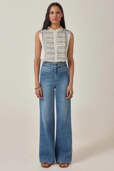 IRINA SLEEVELESS BLOUSE Indigo Poet