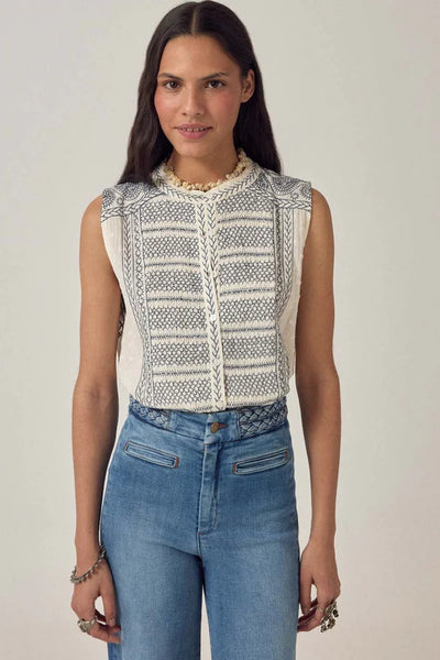 IRINA SLEEVELESS BLOUSE Indigo Poet