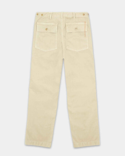 NEWFATIGUE PANTALONI FATIGUE IN HERRINGBONE DI COTONE