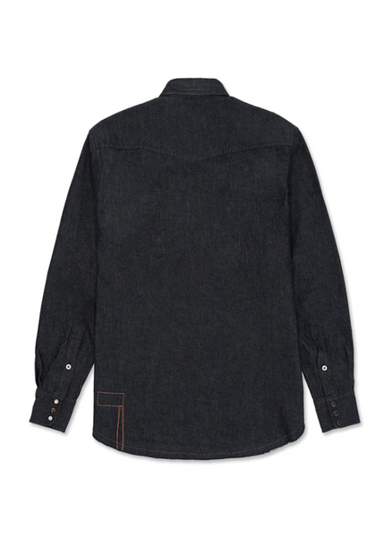 PASADENA CAMICIA WESTERN IN DENIM INDIGO RINSE