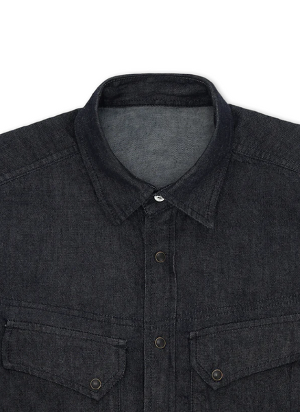 PASADENA CAMICIA WESTERN IN DENIM INDIGO RINSE