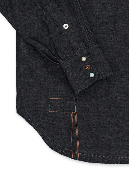 PASADENA CAMICIA WESTERN IN DENIM INDIGO RINSE