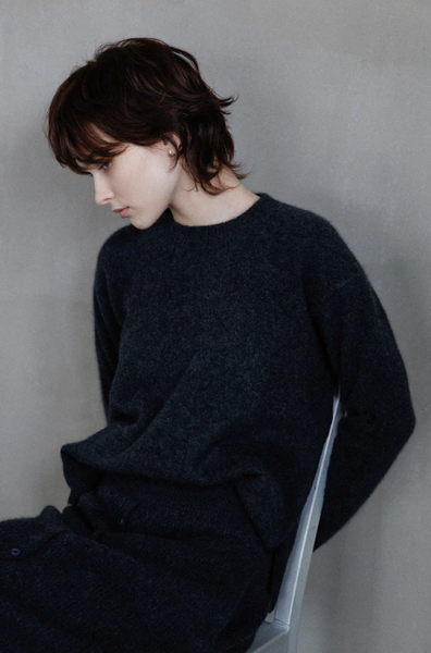 Maglione in lana Hamilton e procione con bottoni laterali