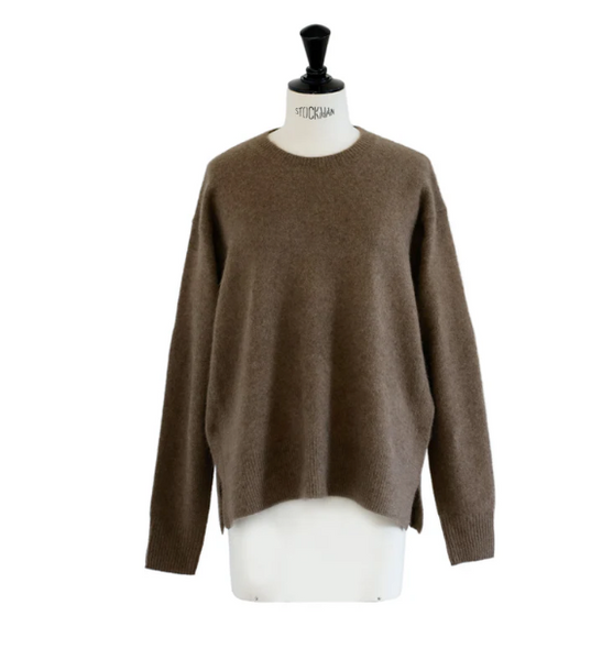 Maglione in lana Hamilton e procione con bottoni laterali