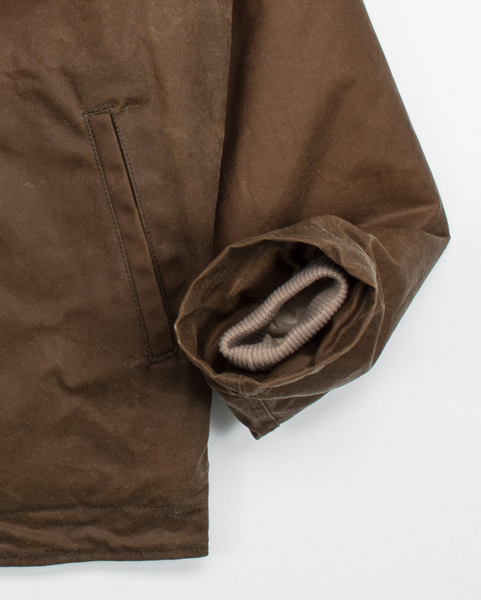 Wilson Deck Jacket in Brown Waxed Canvas
