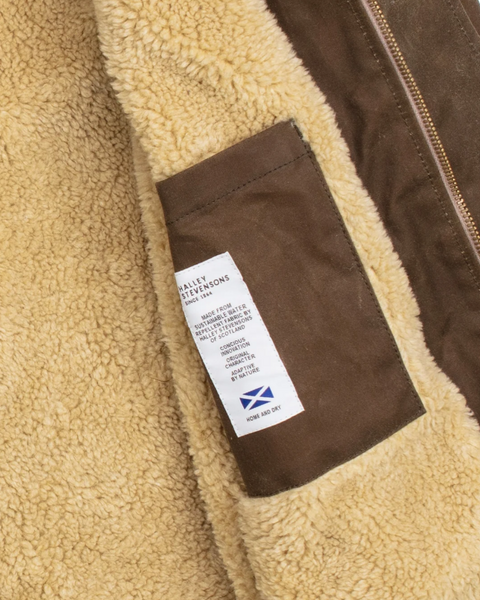 Wilson Deck Jacket in Brown Waxed Canvas