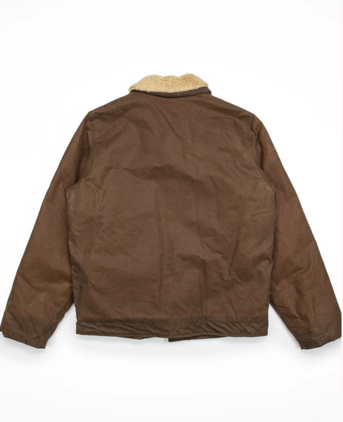Wilson Deck Jacket in Brown Waxed Canvas