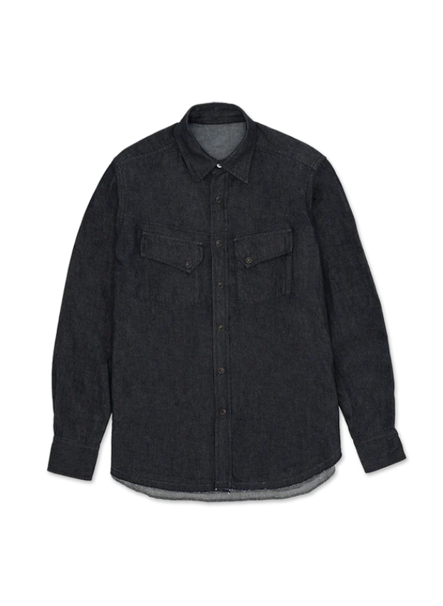 PASADENA CAMICIA WESTERN IN DENIM INDIGO RINSE