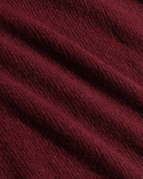 ROUND NECK SEAMLESS PUFFED CASHMERE WINE