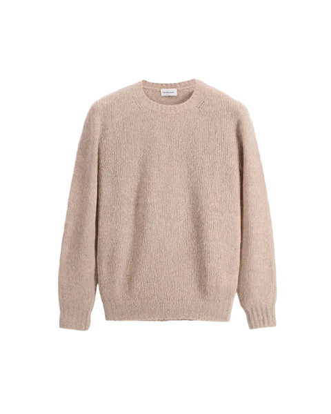 ROUND NECK SEAMLESS PUFFED CASHMERE CASHMERE BEIGE