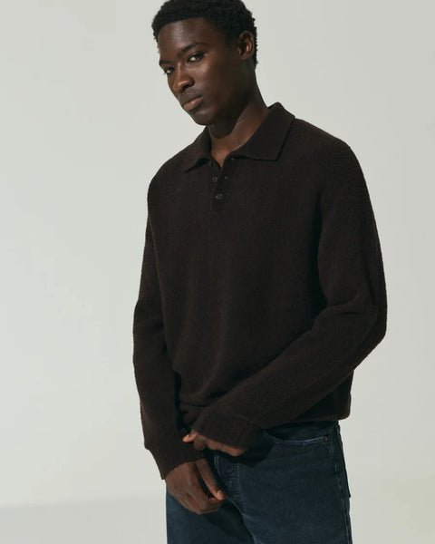 POLO BOUCLE SOLID EBANO