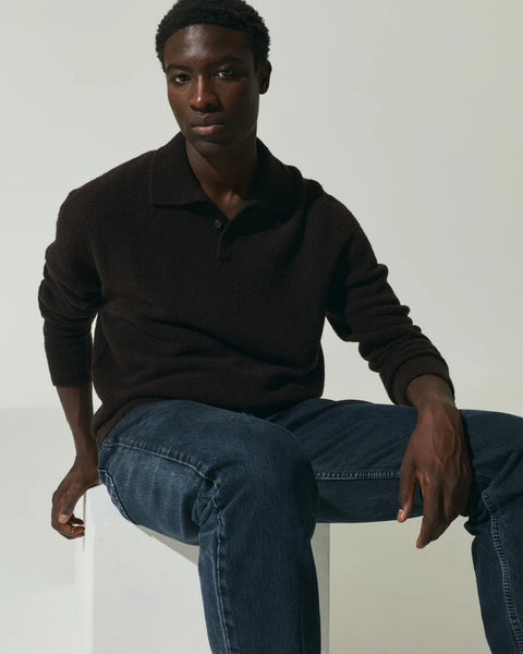 POLO BOUCLE SOLID EBANO