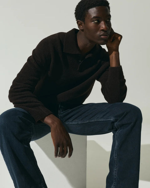POLO BOUCLE SOLID EBANO