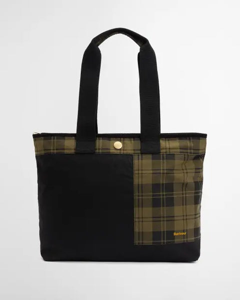 MYA TOTE BAG PATCHWORK BLACK/OLIVE