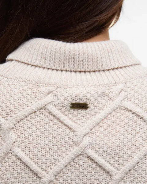 MAGLIONE DOLCEVITA BURNE CON MOTIVO A ROMBI OATMEAL