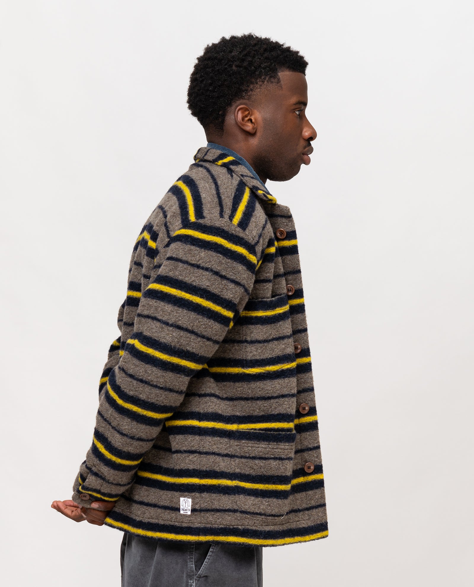 GIACCA WORK FODERATA LANACOTTA RIGATA