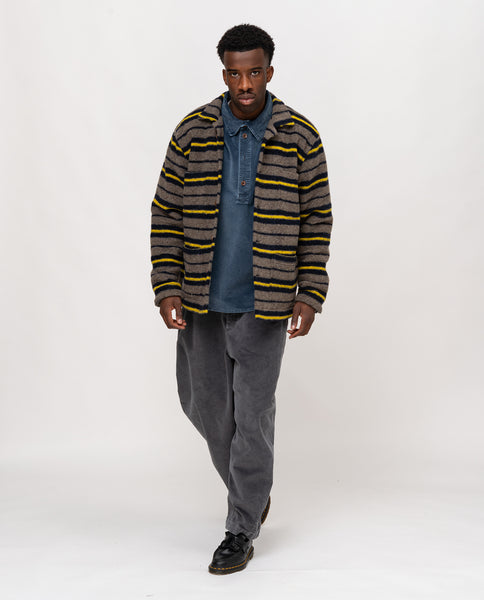 GIACCA WORK FODERATA LANACOTTA RIGATA